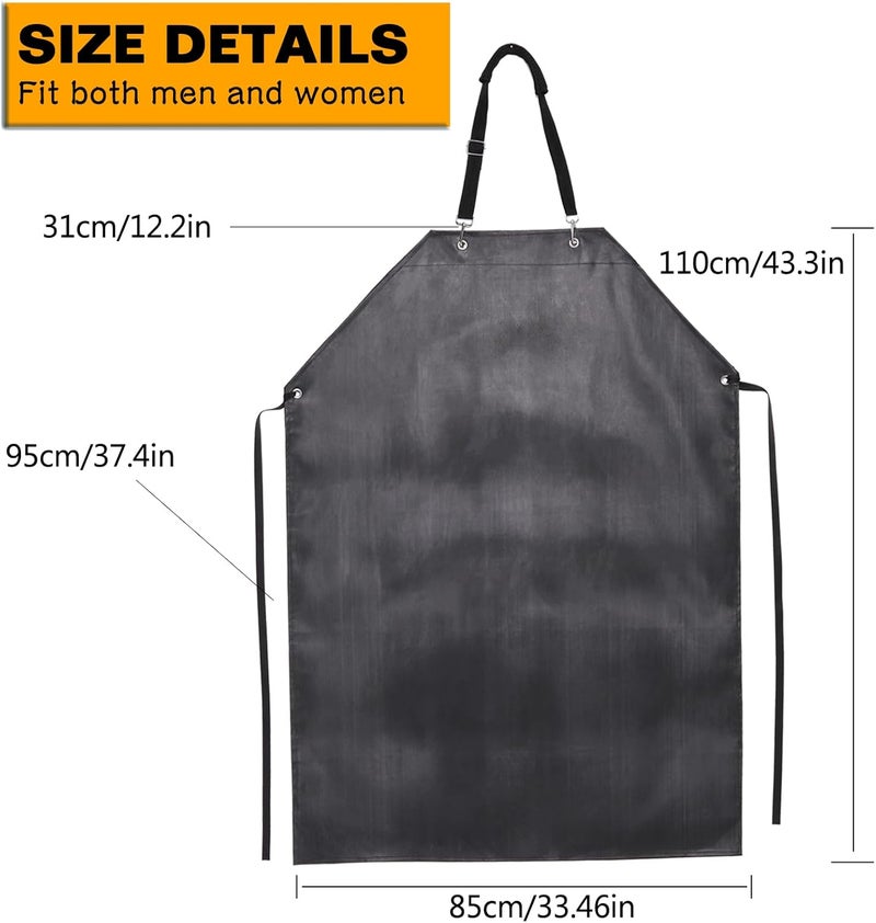 Homsolver Thick Rubber Waterproof Apron, Adjustable Heavy Duty Dishwashing Apron, Work Apron For Cooking, Cleaning Fish, Gardening, Lab Work, Butcher And Dog Grooming - Image 1